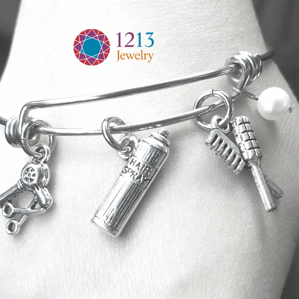 Handcreated Beautician Pearl Expandable Steel Bracelet
